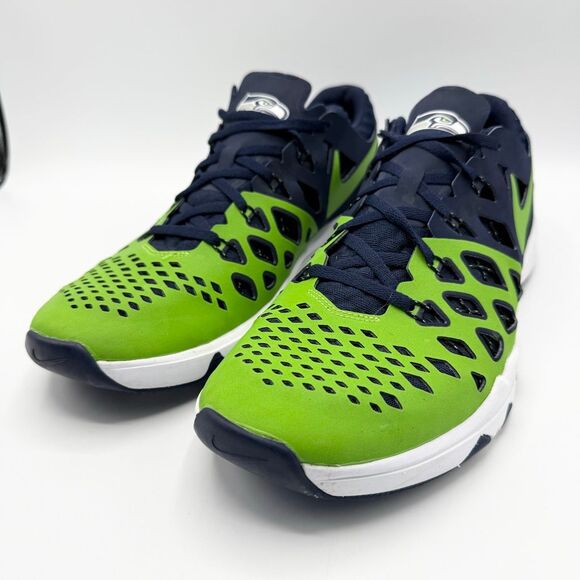 Nike Train Speed 4 AMP Shoes Men Sz 12 Blue Green Seattle Seahawks 848587-307 - Picture 2 of 16